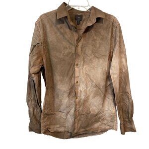H&M Slim Fit Brown Long Sleeve Shirt L